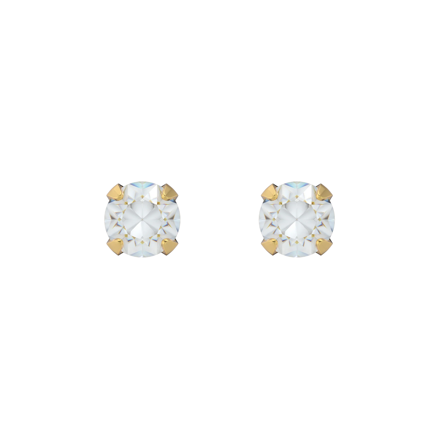 Studex Cubic Zirconia gold plated - 3 mm - SENSITIVE - TUBE CUBE