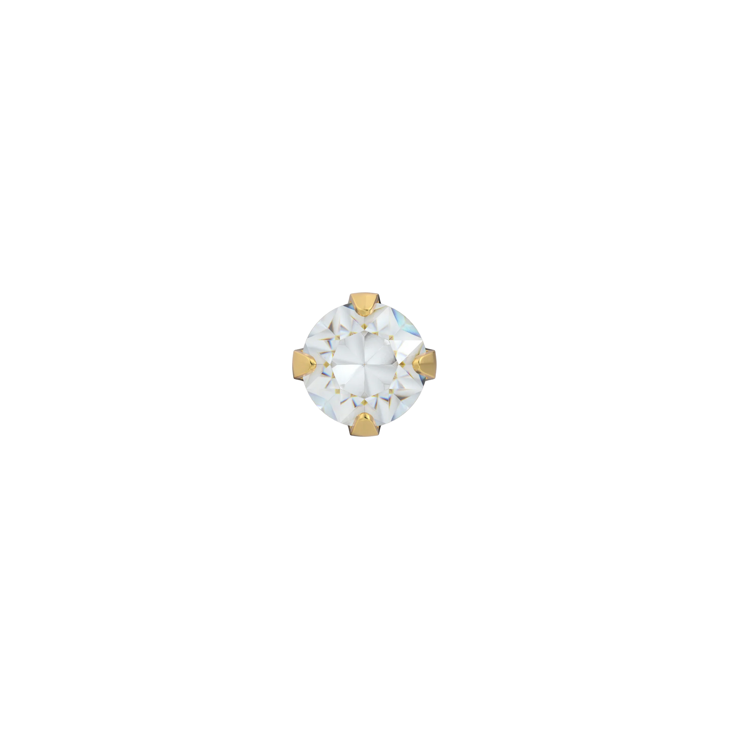 Studex Cubic Zirconia gold plated - 3 mm - SENSITIVE - TUBE CUBE