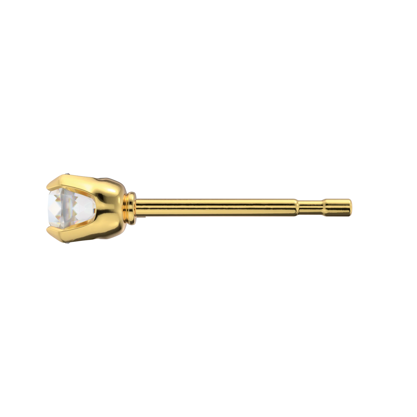 Studex Cubic Zirconia gold plated - 3 mm - SENSITIVE - TUBE CUBE