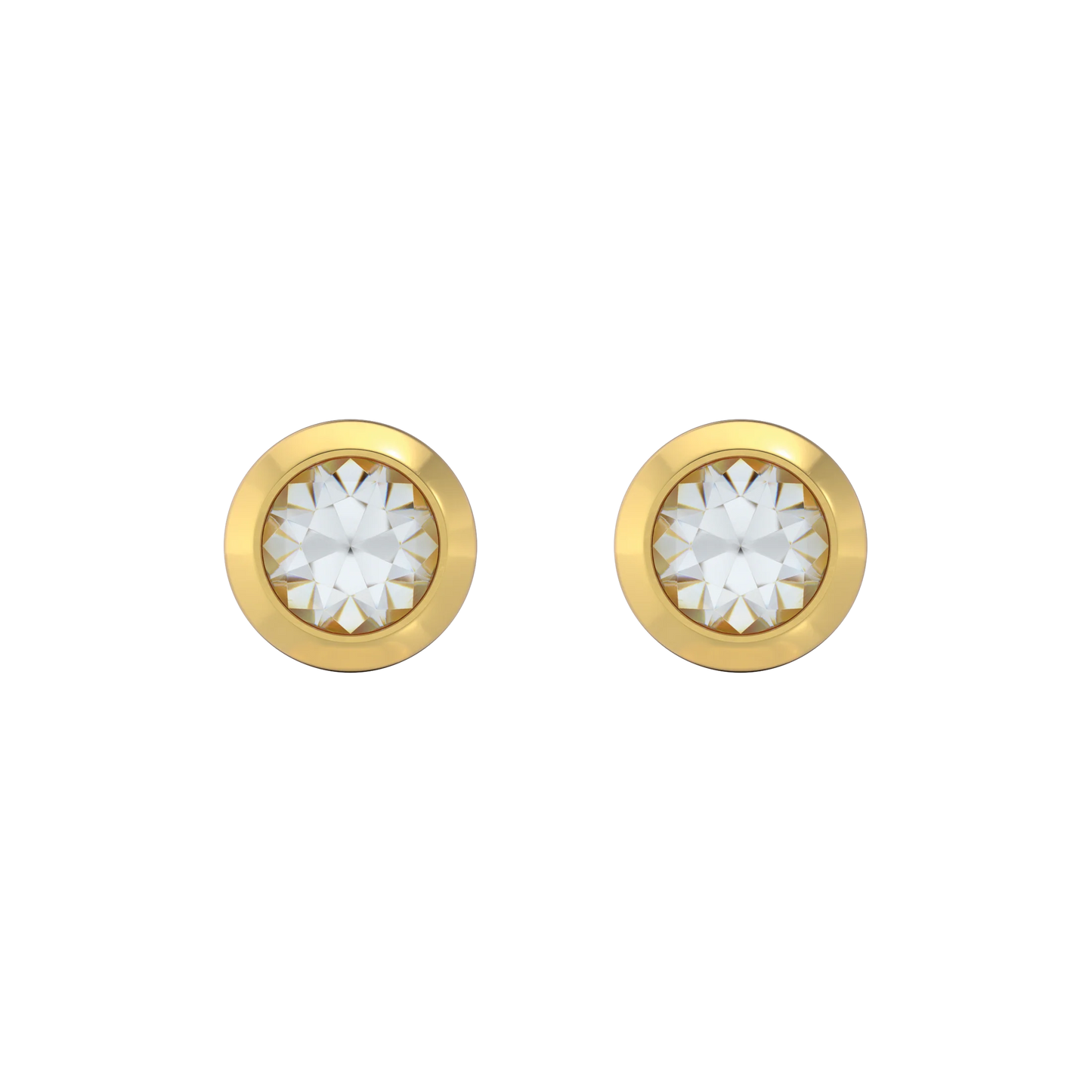 Studex April Crystal, surgical steel gold plated 3 mm - SENSITIVE