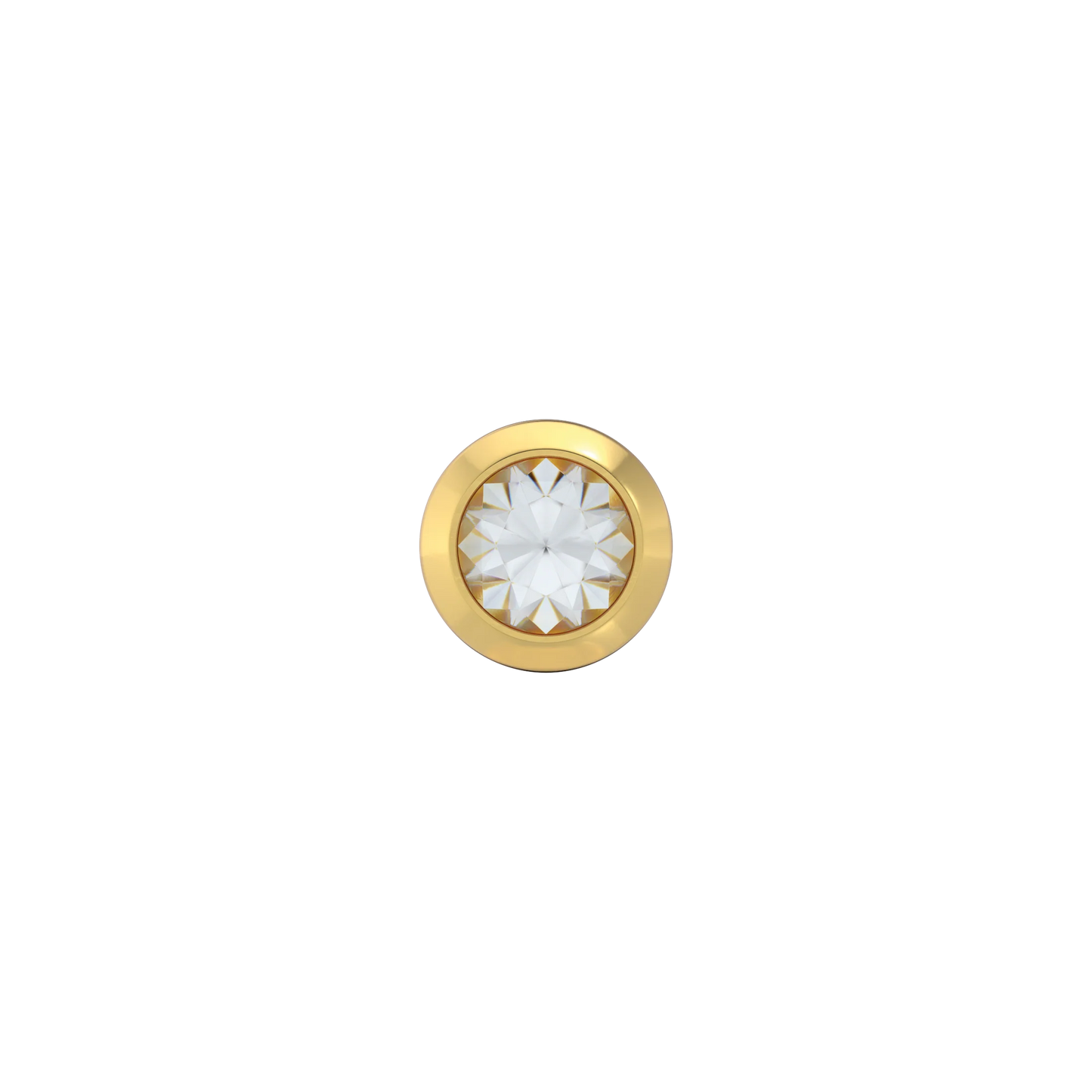 Studex April Crystal, surgical steel gold plated 3 mm - SENSITIVE