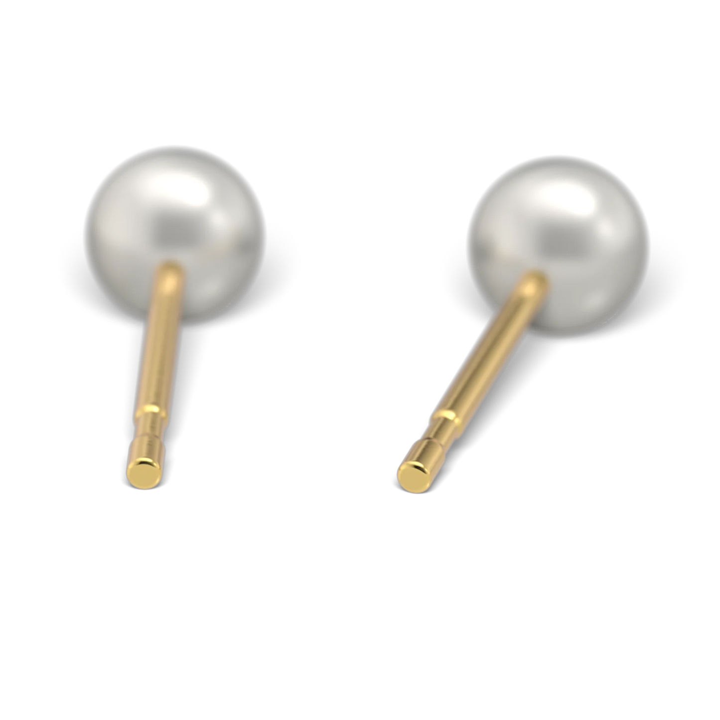 Studex Pearl gold plated - 4mm - SENSITIVE - TUBE CUBE