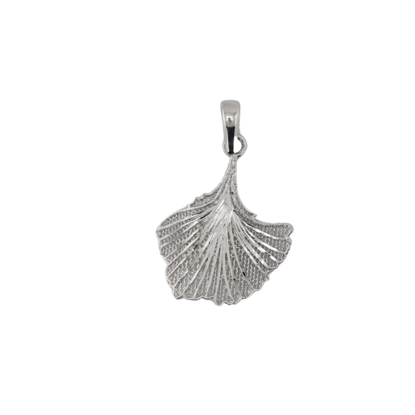 Anhänger aus Sterlingsilber mit Ginkgoblatt