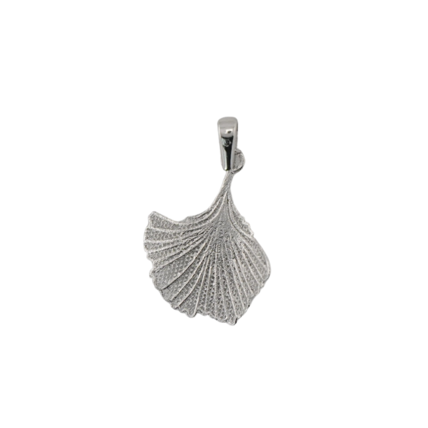 Anhänger aus Sterlingsilber mit Ginkgoblatt
