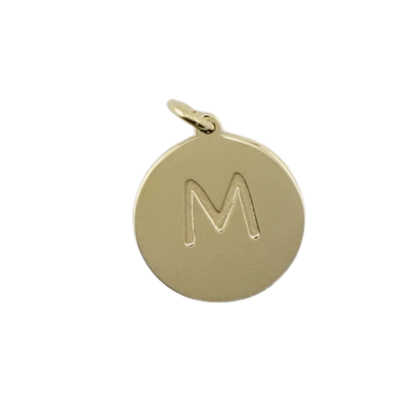 Gold Plated Initial Pendant - "M"