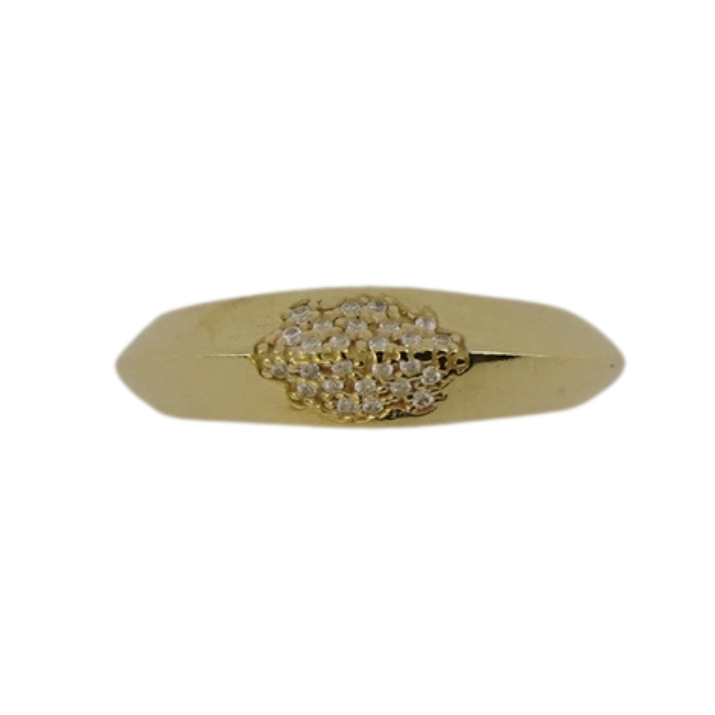 Vergoldeter Marquise Pavé-Ring