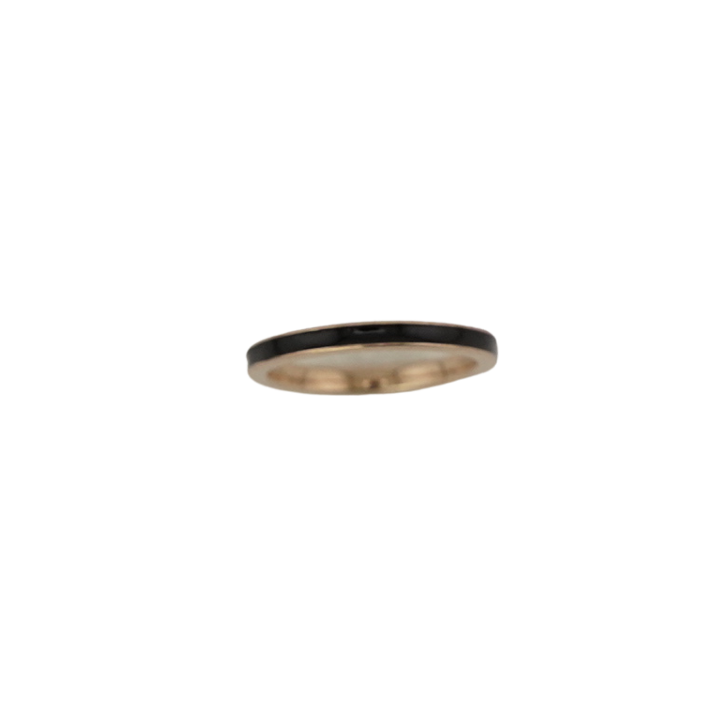 Slim Black Enamel Ring