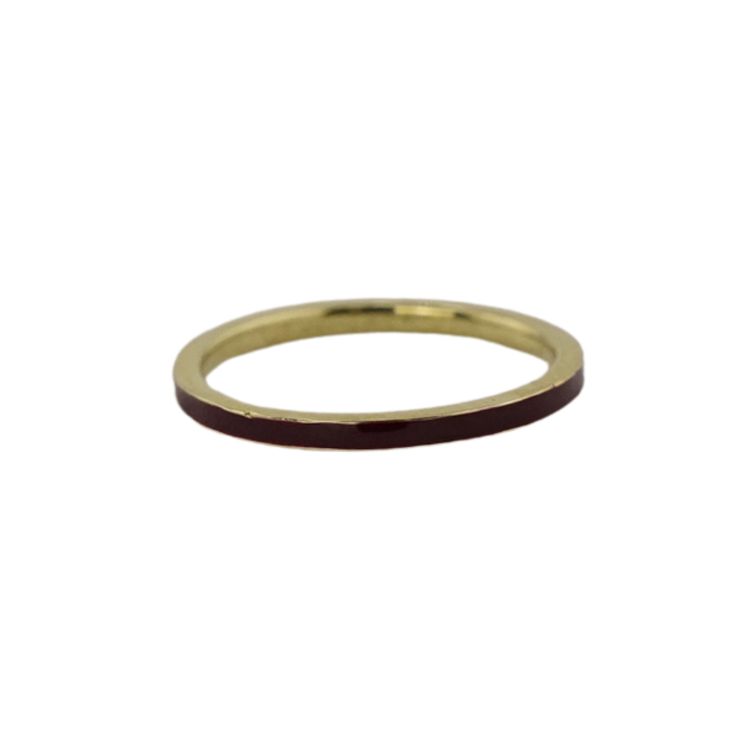 Slim Black Enamel Ring