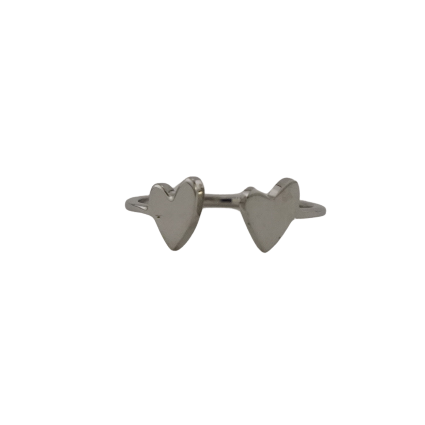 Double Heart Open Ring