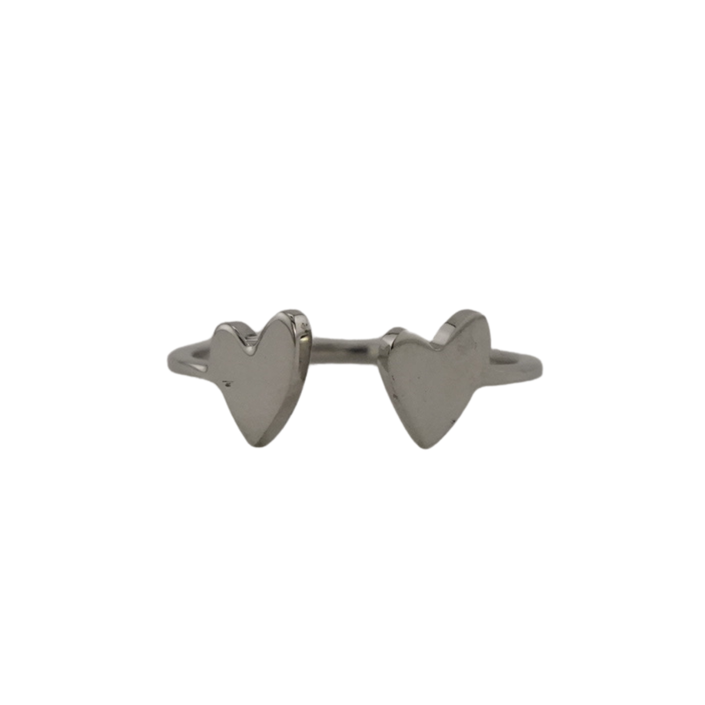 Double Heart Open Ring