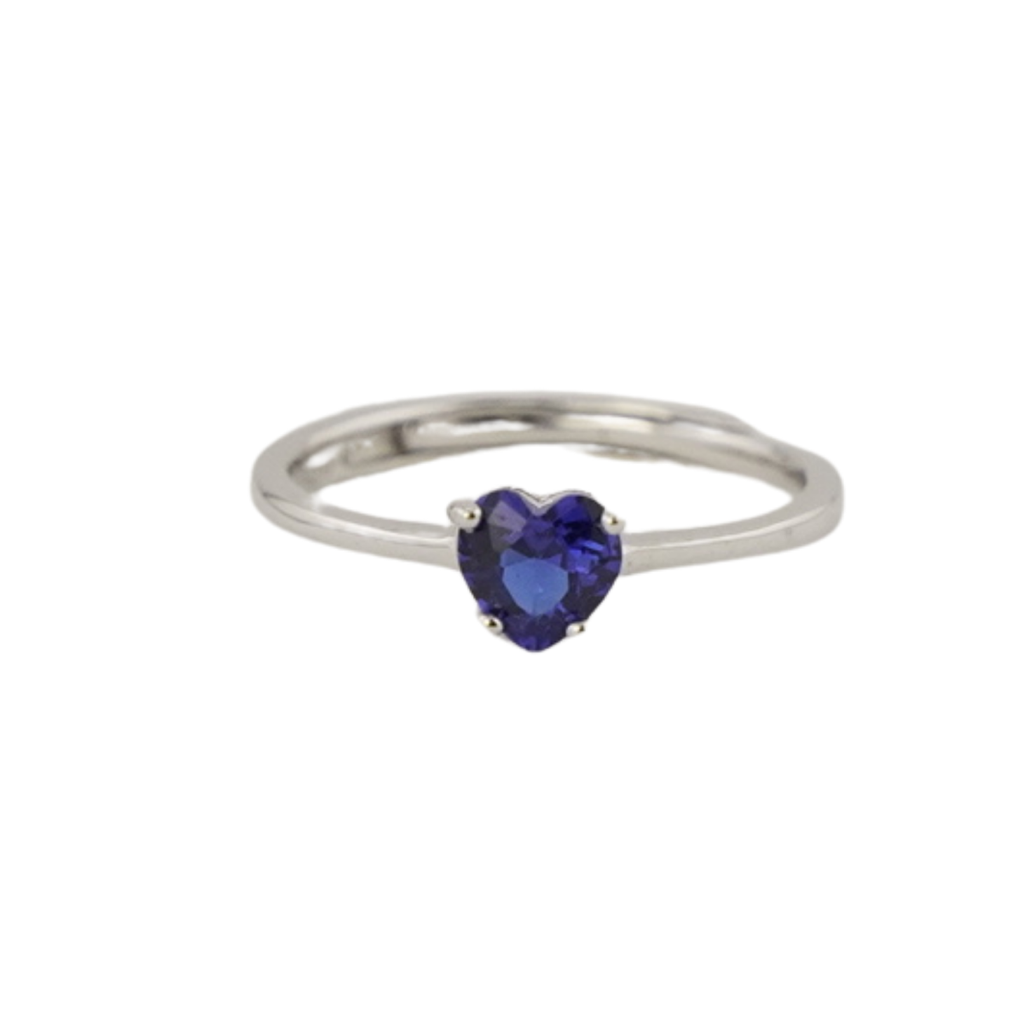 Sterling Silver Amethyst Solitaire Ring