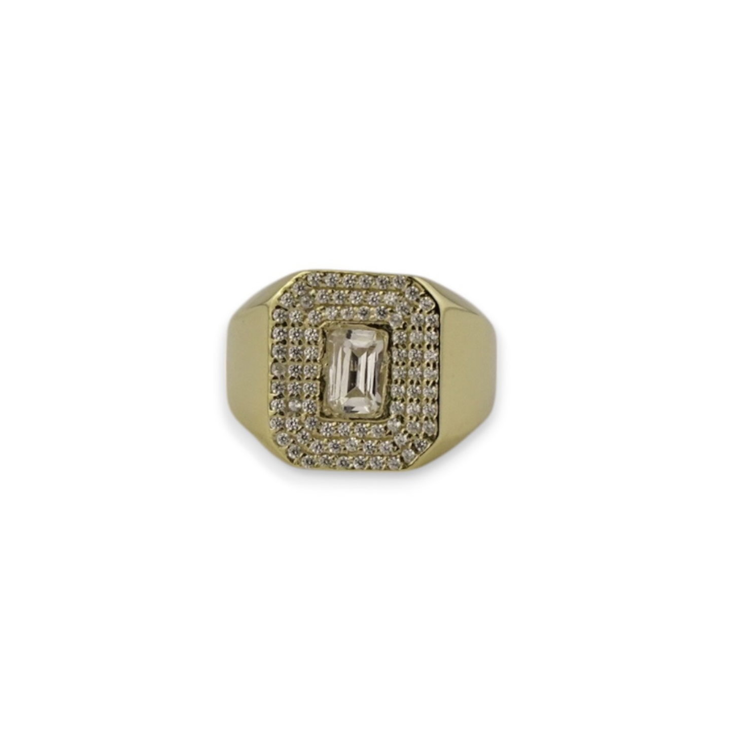Emerald-Cut Center Stone Statement Ring