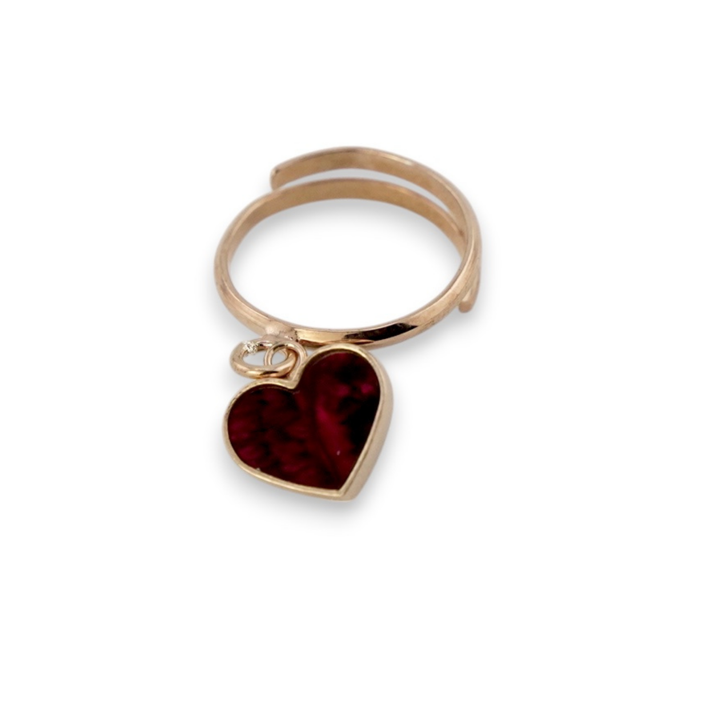Heart Charm Gold Plated Ring