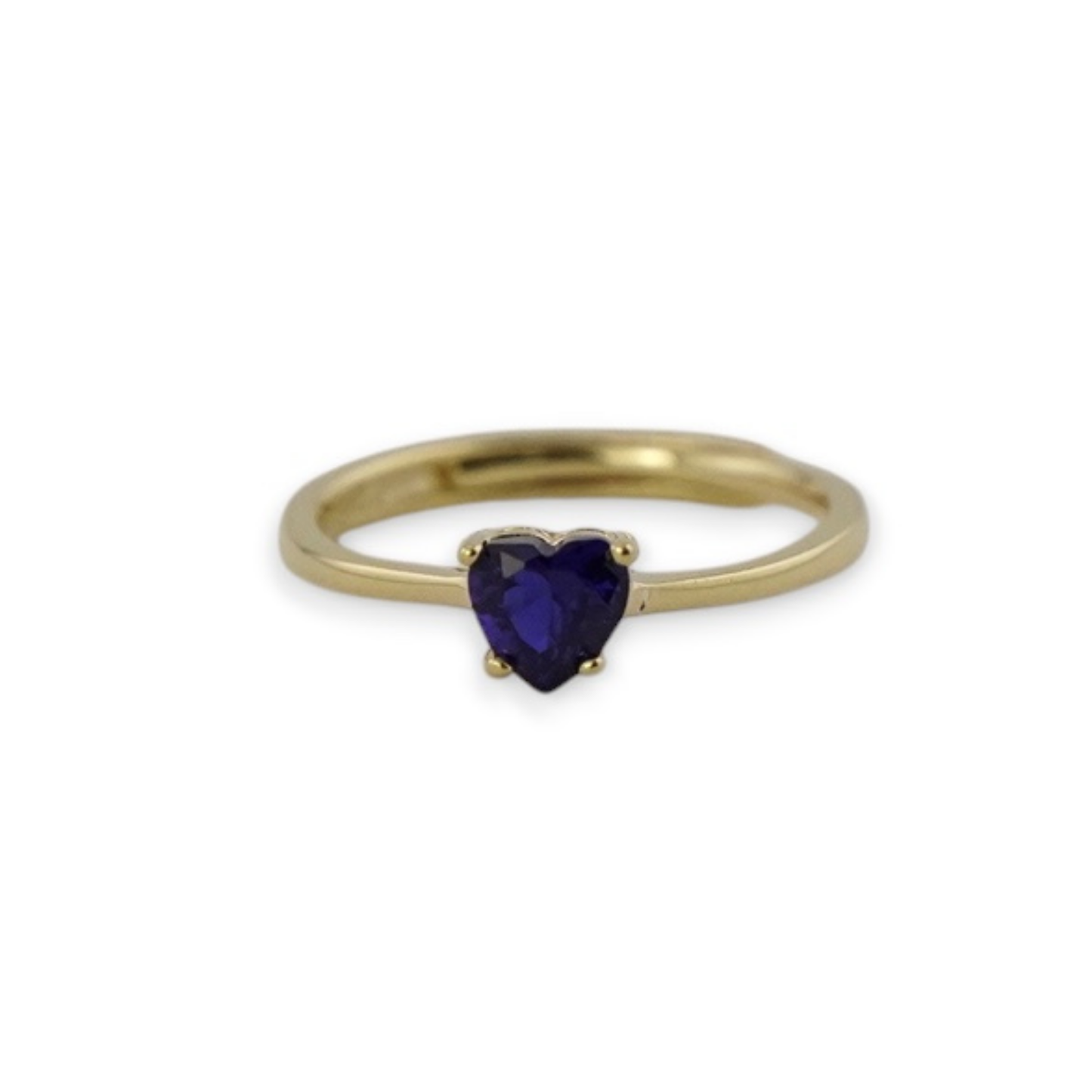 Heart Sapphire Solitaire Ring