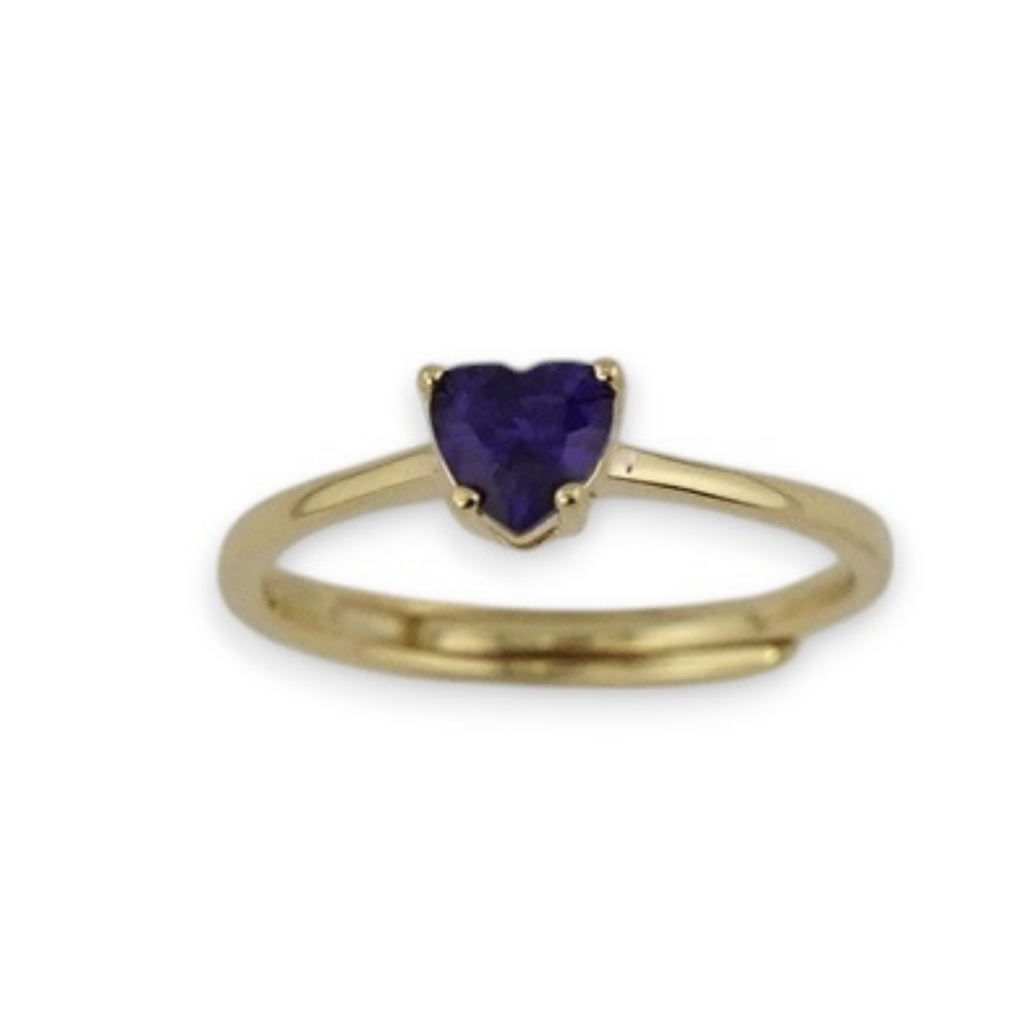 Heart Sapphire Solitaire Ring