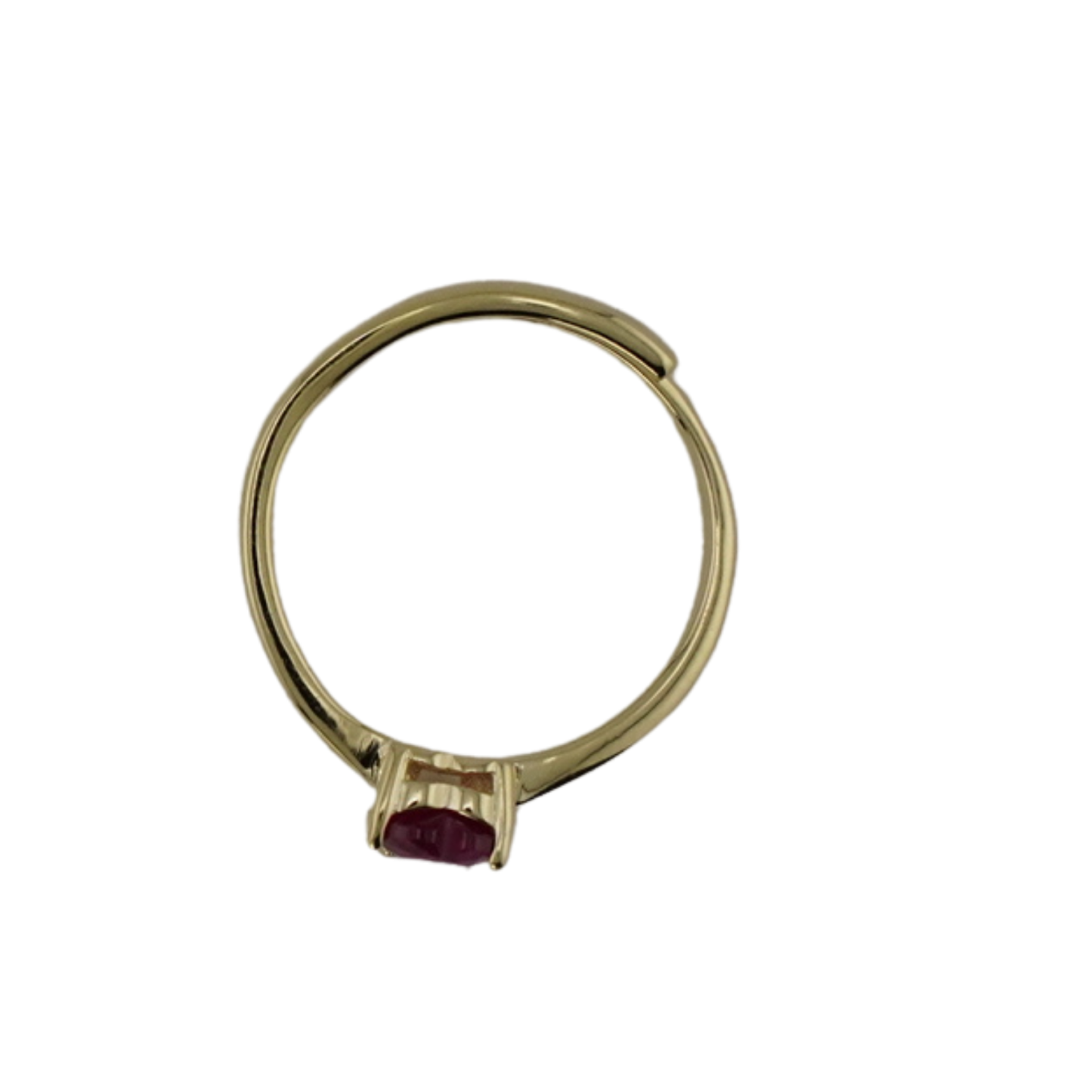 Heart Ruby Solitaire Ring