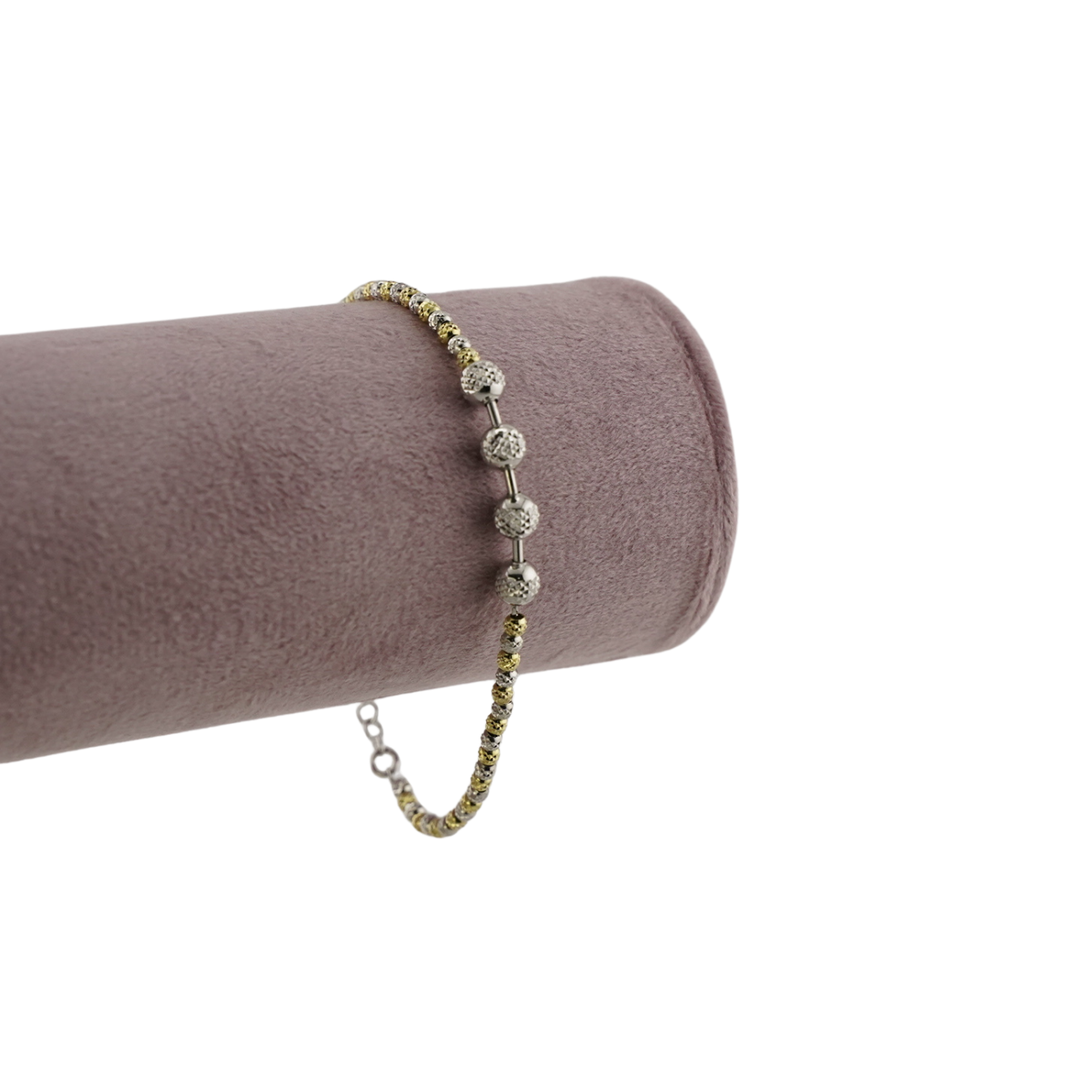 Zweifarbiges strukturiertes Perlenarmband