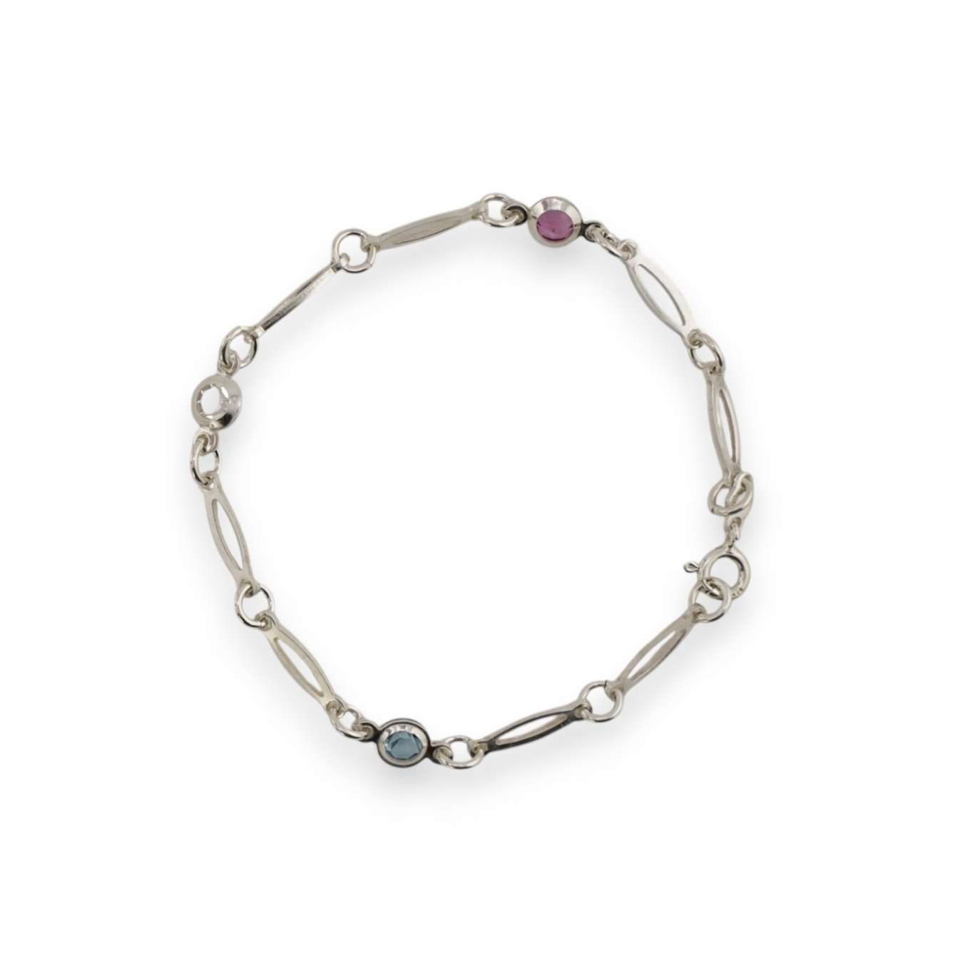 Delicate Gemstone Link Bracelet