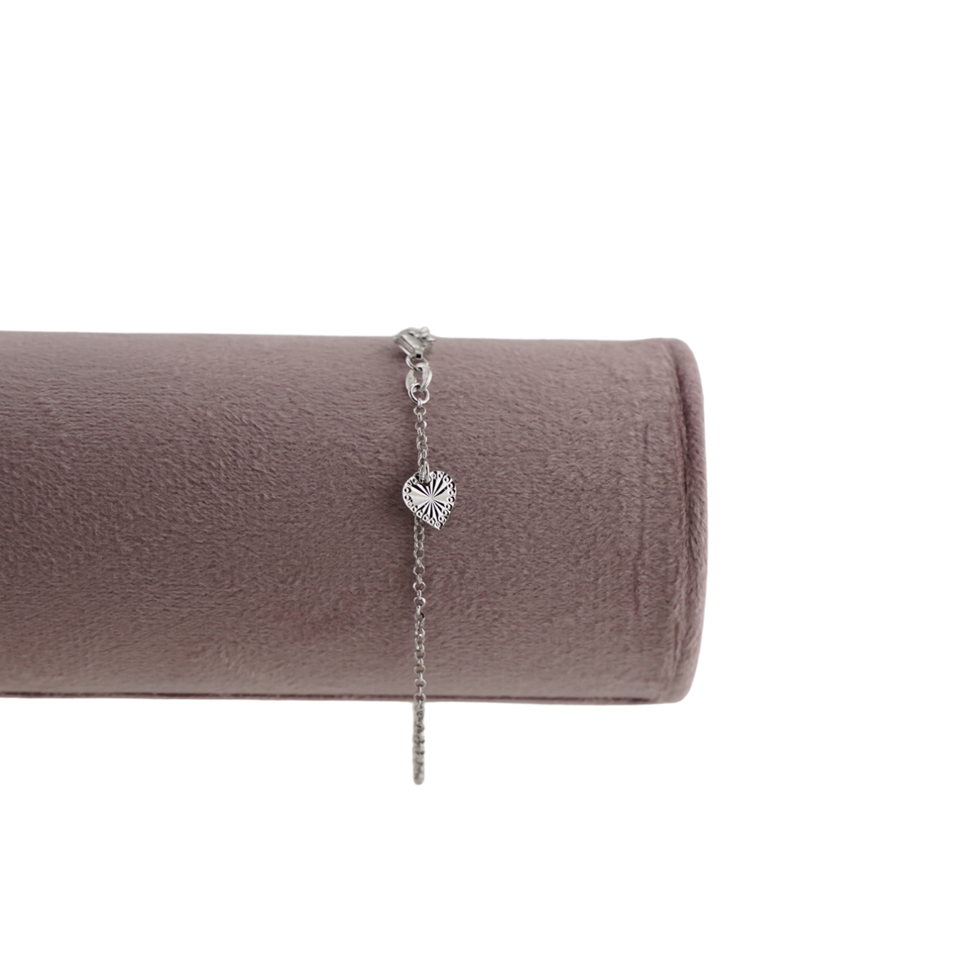 Kettenarmband mit graviertem Herzanhänger