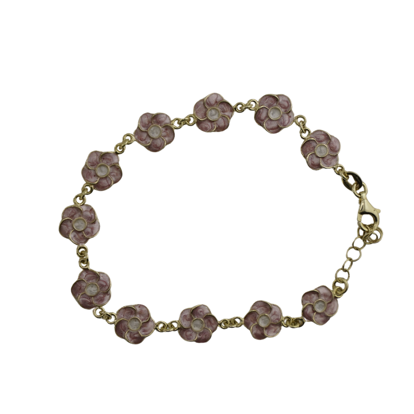 Enamel Flower Chain Bracelet