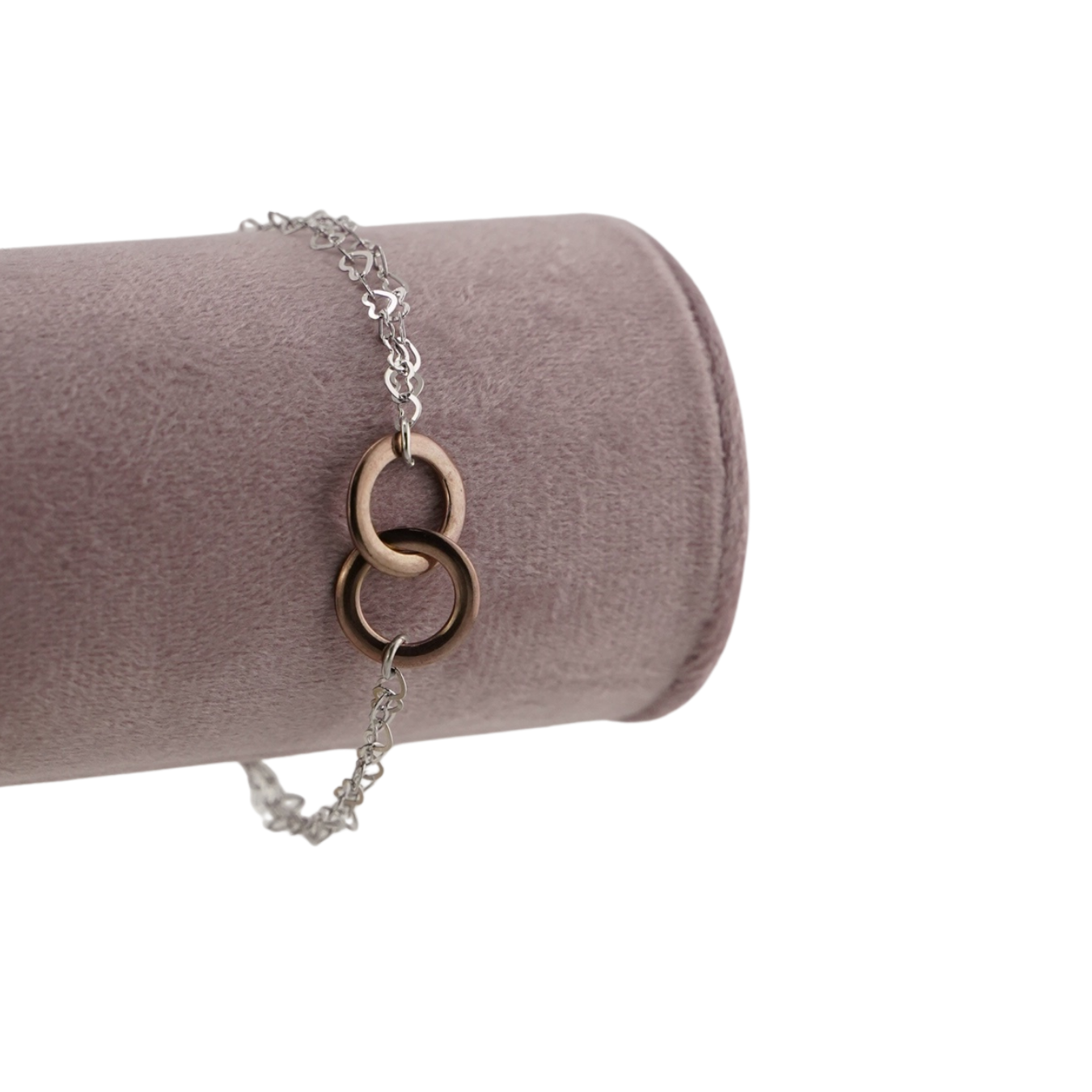 Interlocking Ring Mixed Bracelet