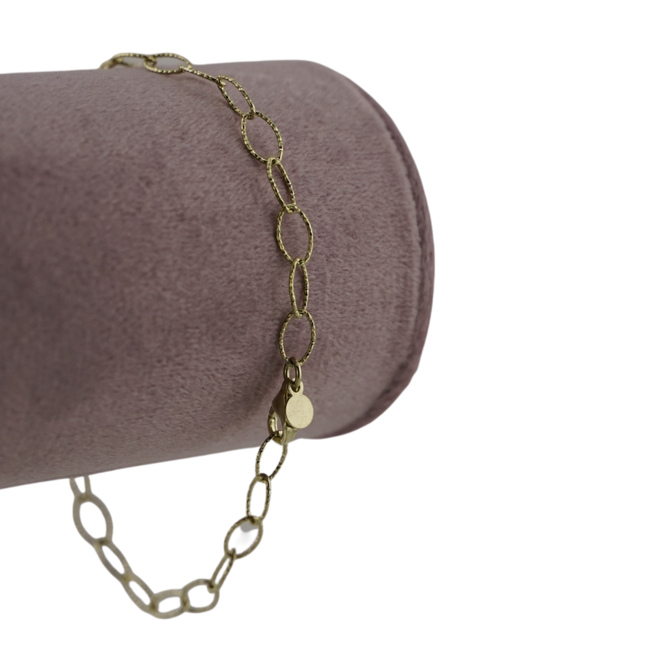 Strukturiertes ovales Gliederkettenarmband