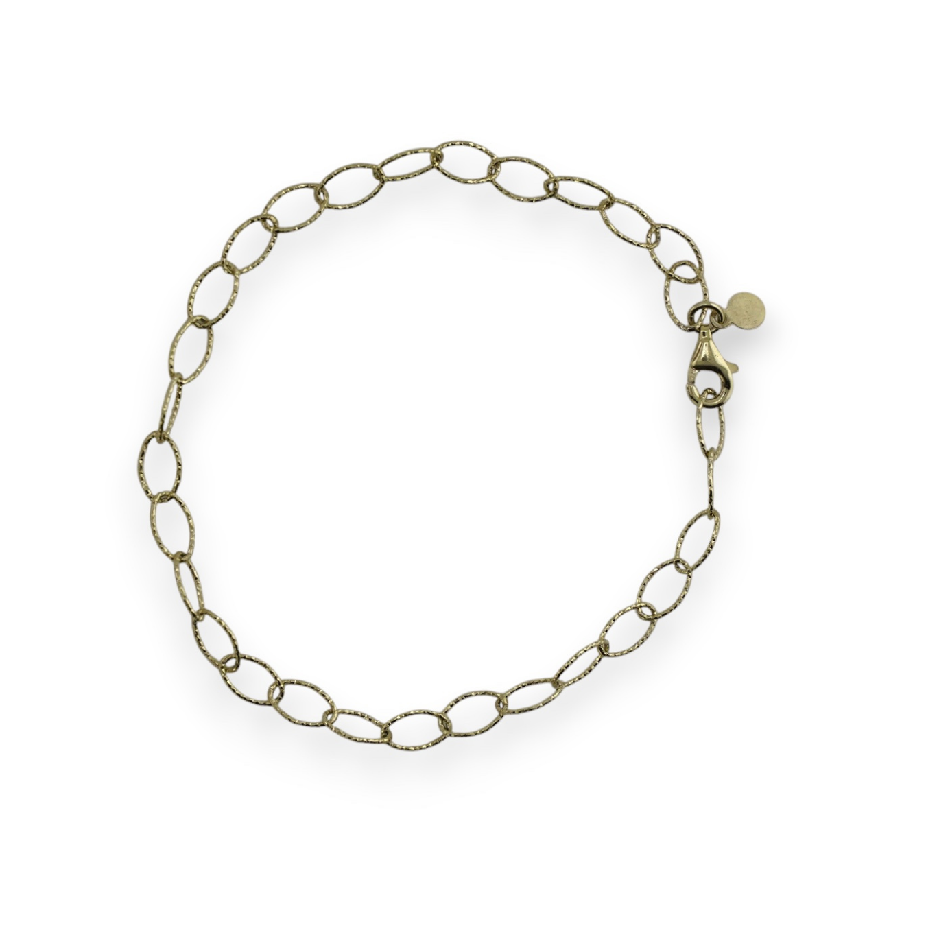 Strukturiertes ovales Gliederkettenarmband