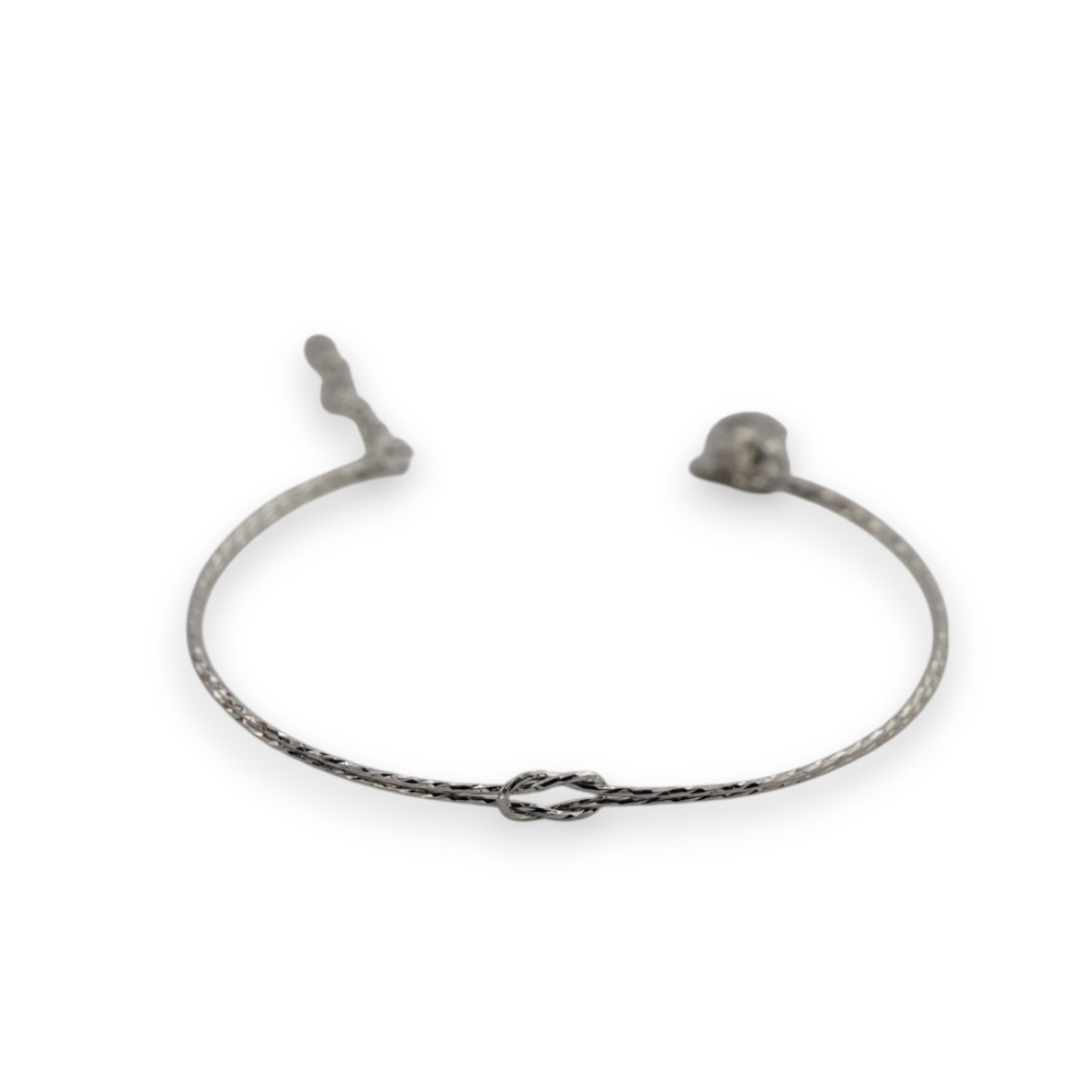 Textured Silver Knot Bracelet