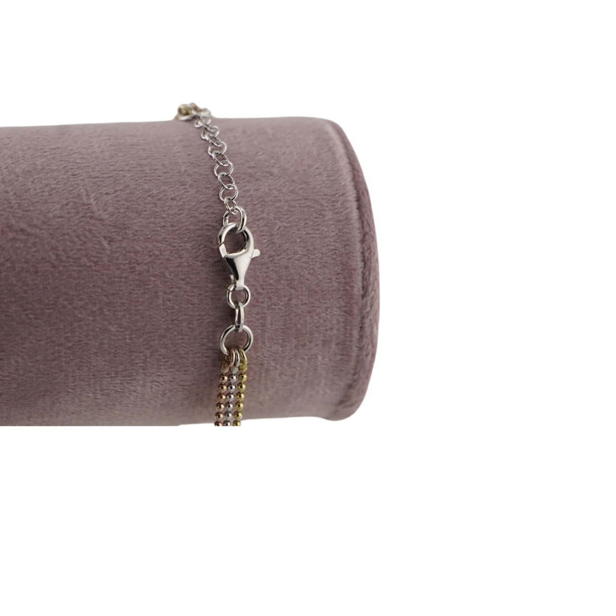 Tri-Tone Layered Bead Bracelet