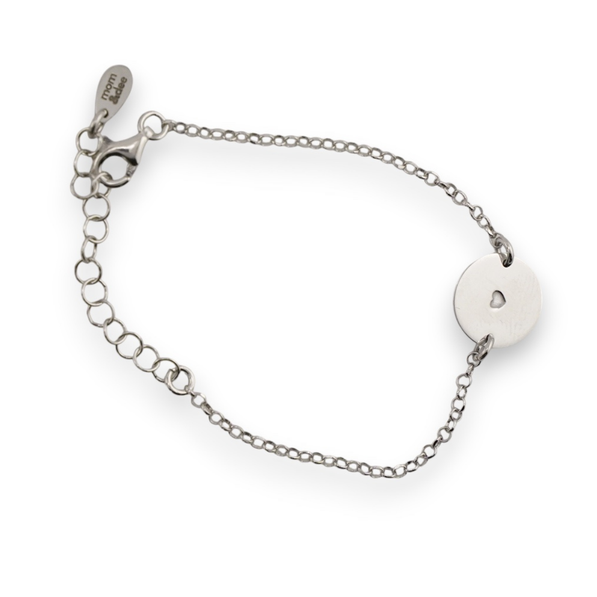 Initial Disc Chain Bracelet