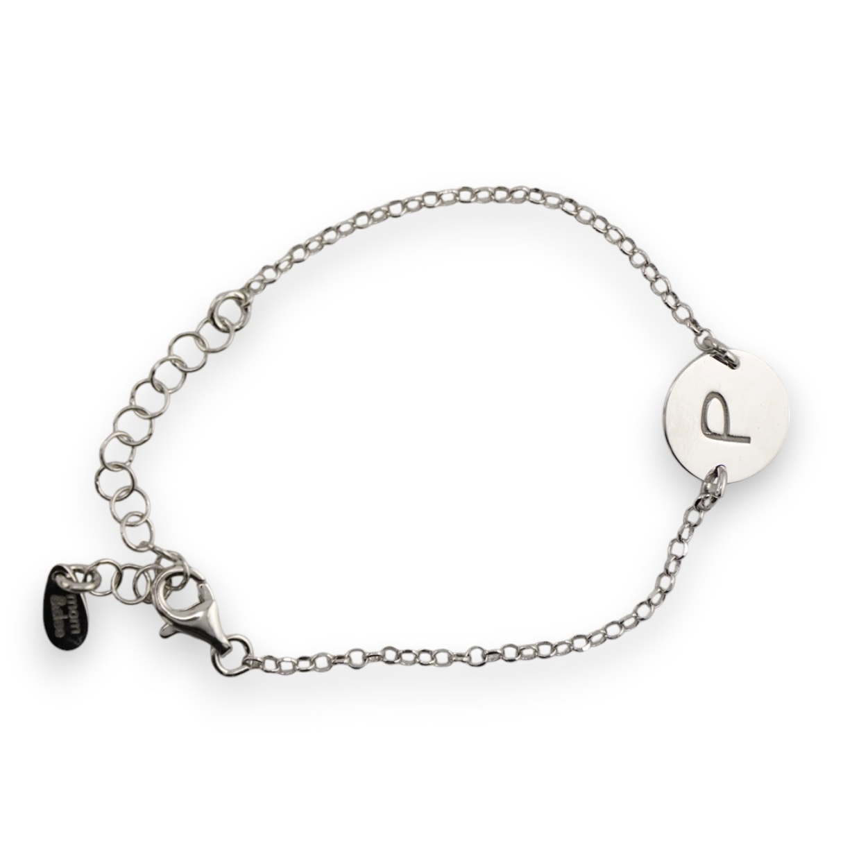 Initial Disc Chain Bracelet
