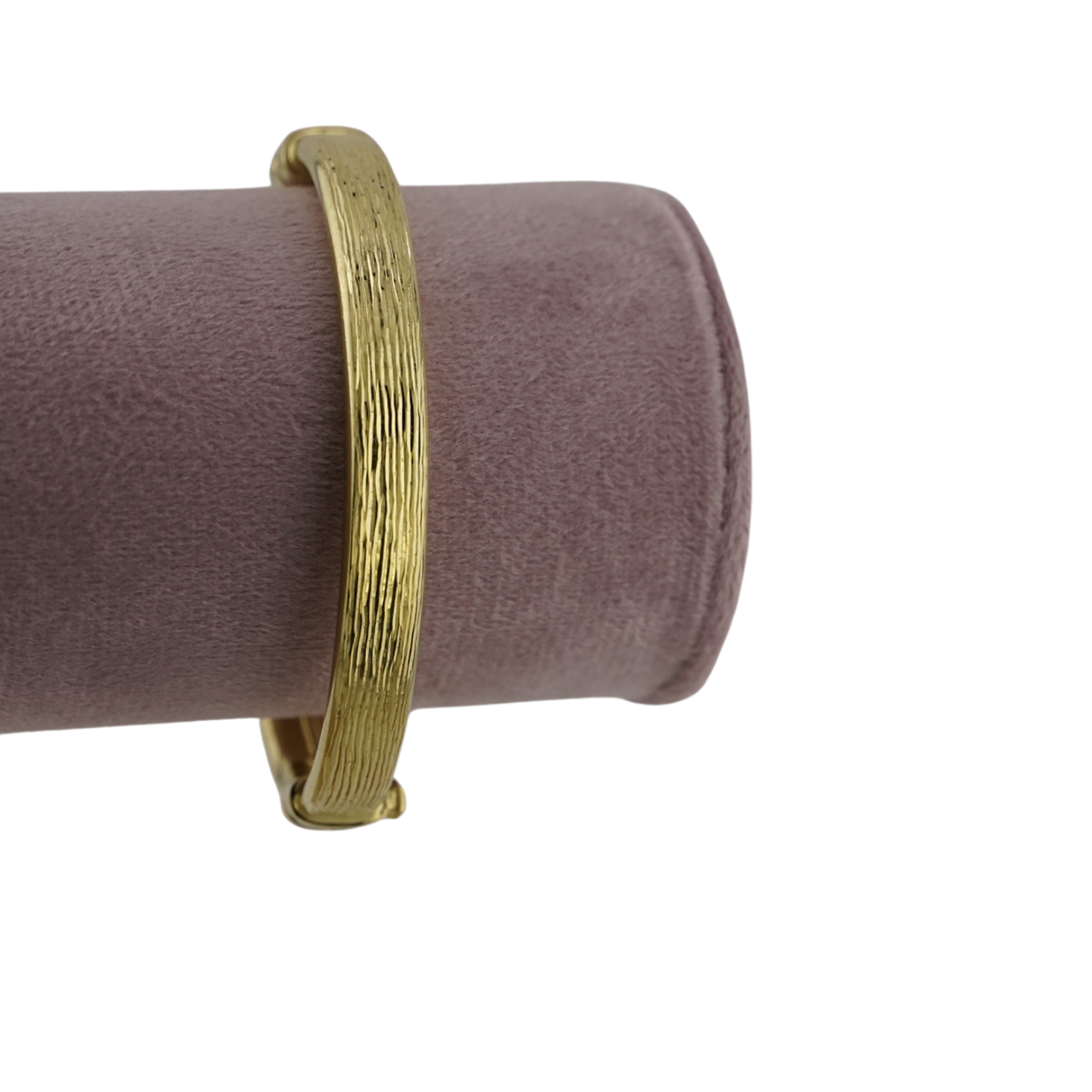 Textured Gold Hinged Bracelet