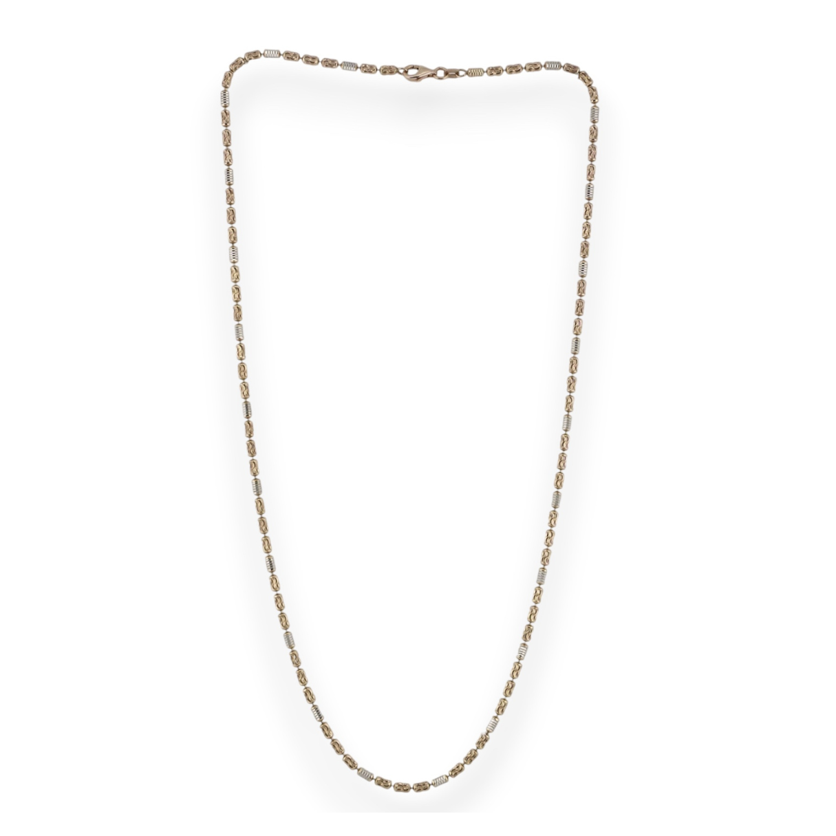 Two-Tone Beaded Chain Necklace