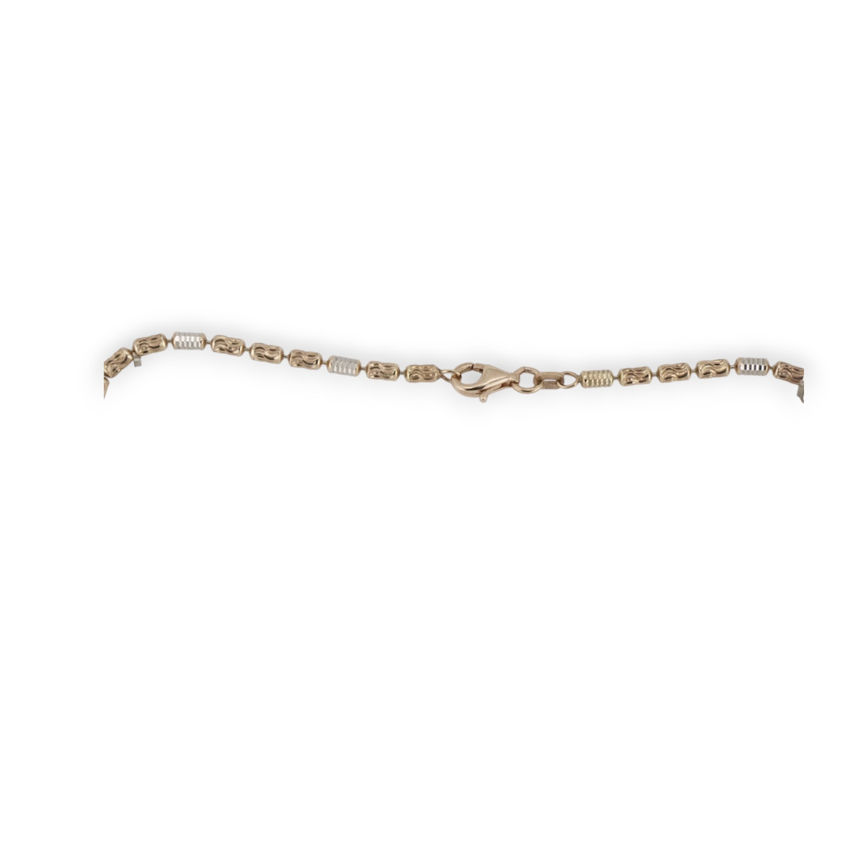 Two-Tone Beaded Chain Necklace