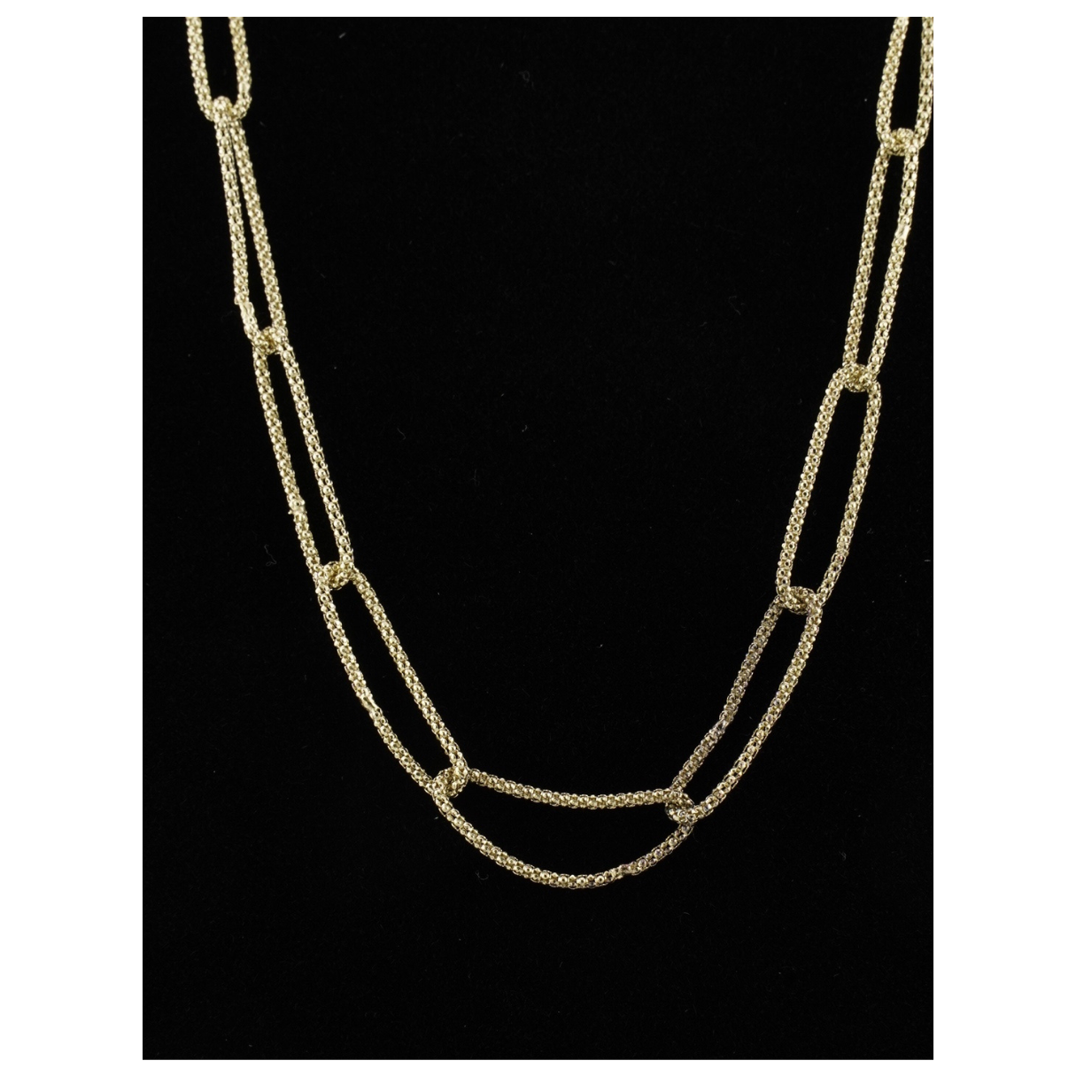 Textured Oval Link Chain Necklace