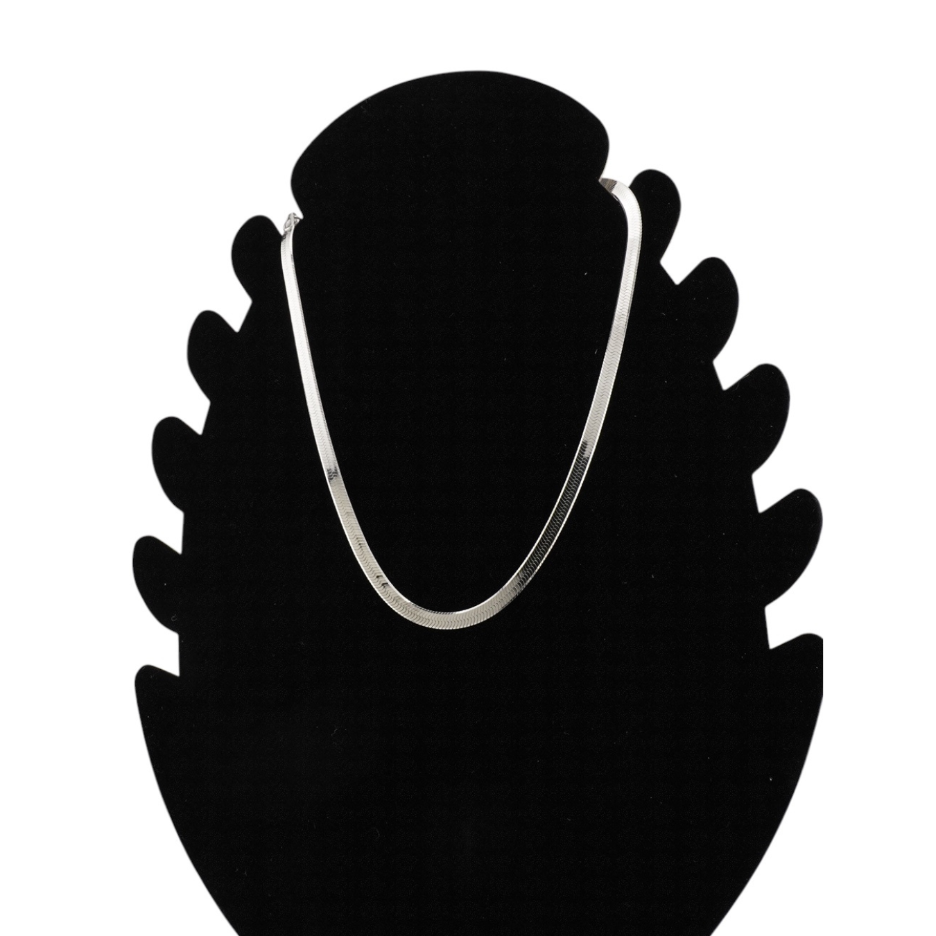 Sleek Sterling Silver Herringbone Chain