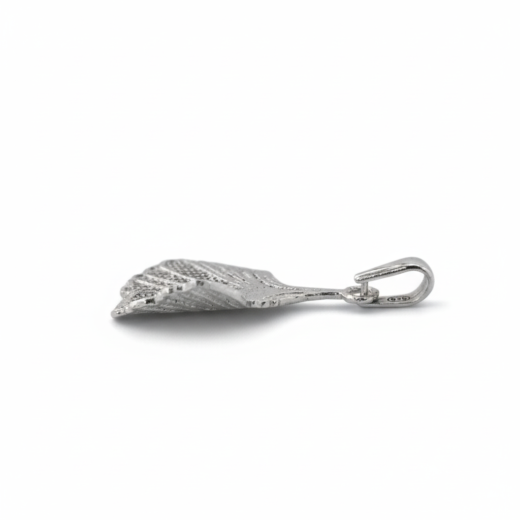 Sterling Silver Ginkgo Leaf Pendant