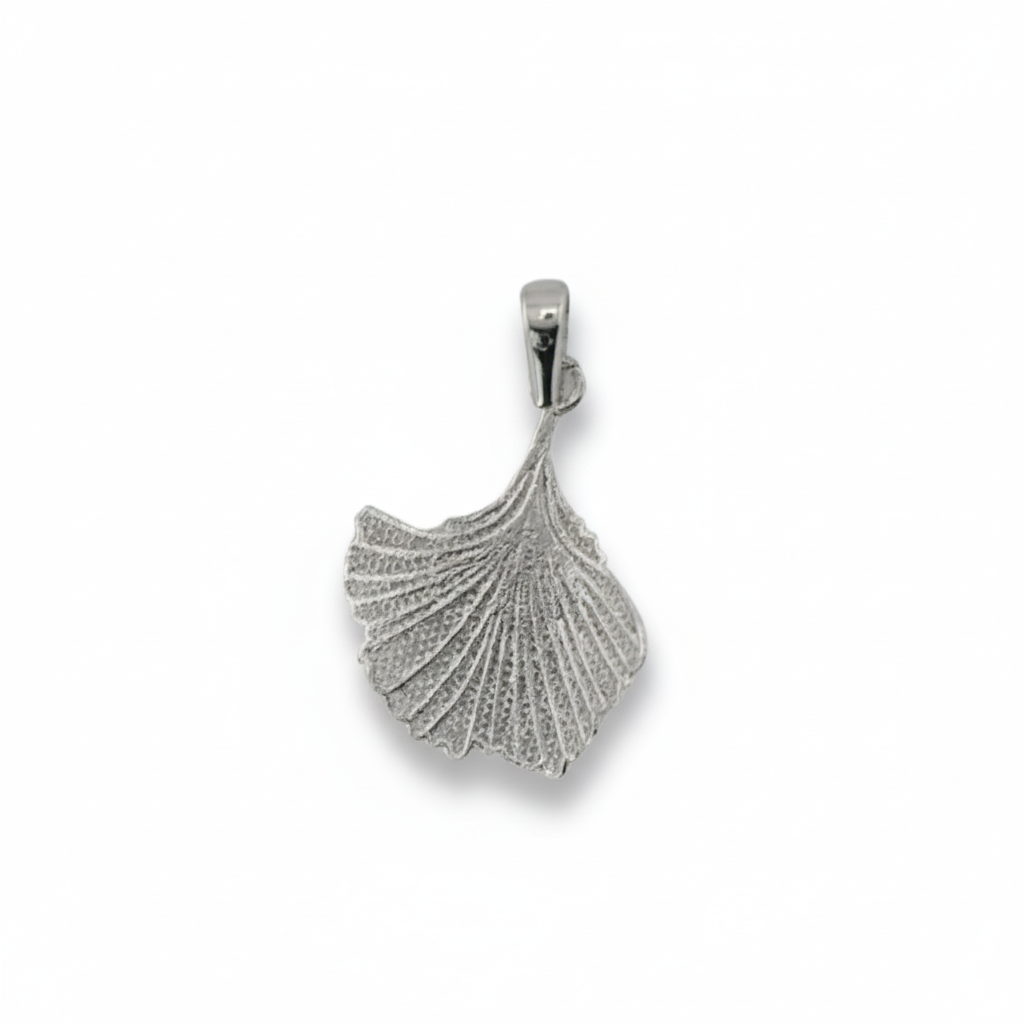 Sterling Silver Ginkgo Leaf Pendant