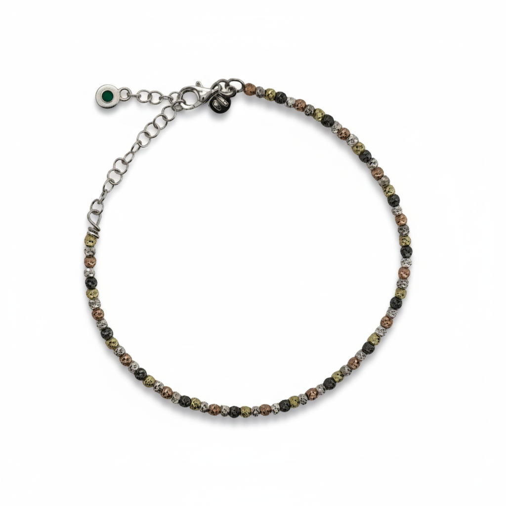 Mixed Metal Seed Bead Bracelet