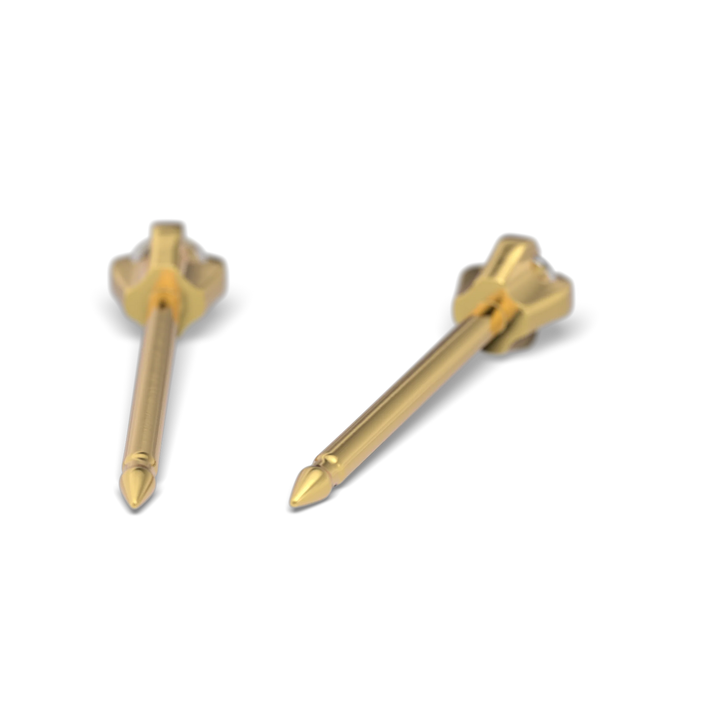 Cubic Zirconia - 2mm - 375 (9 carat) yellow gold