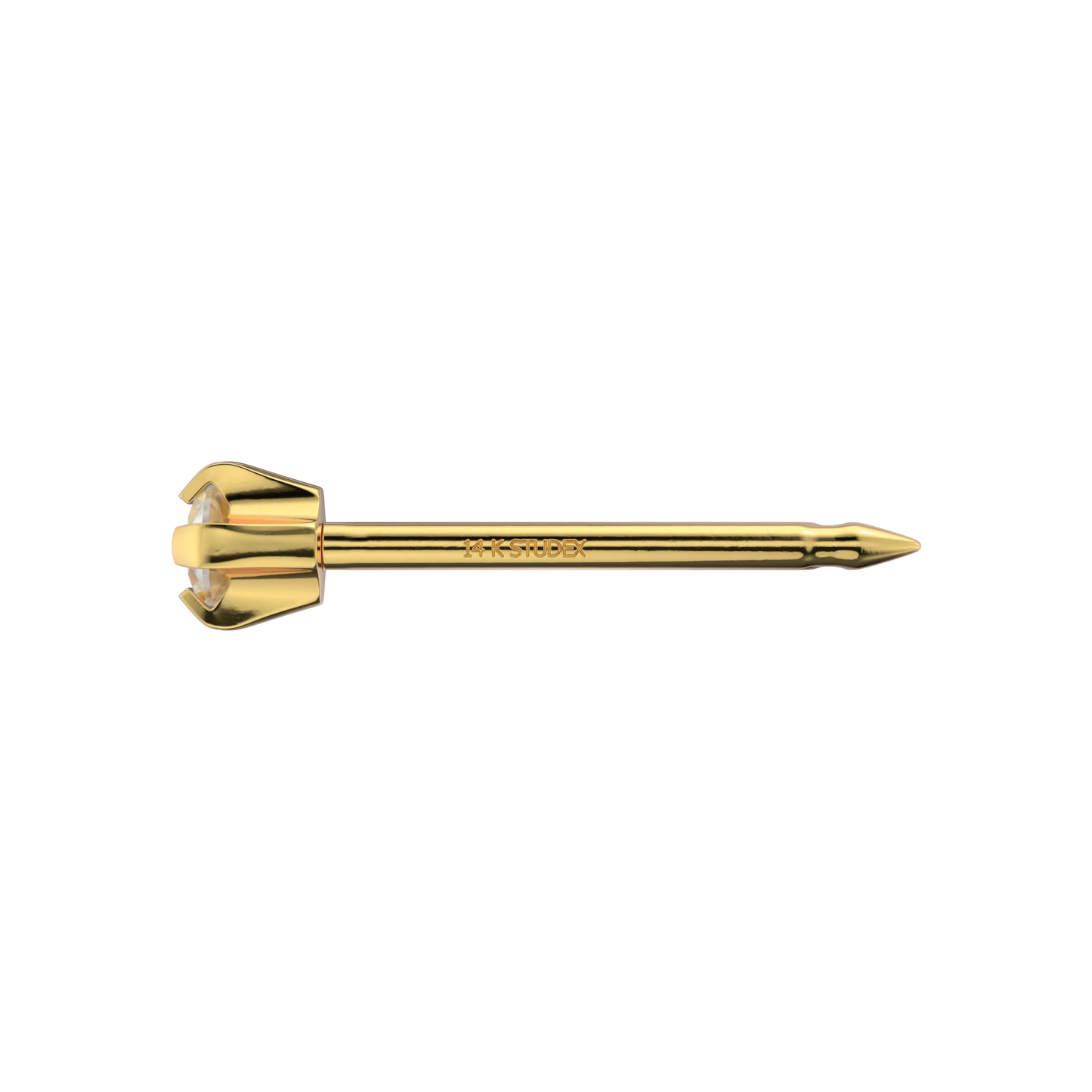 Cubic Zirconia - 2mm - 375 (9 carat) yellow gold