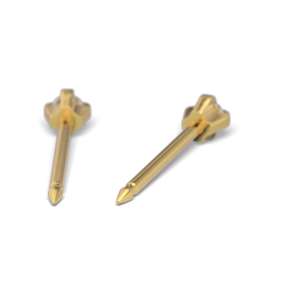 Cubic Zirconia - 2mm - 750 (18 carat) yellow gold
