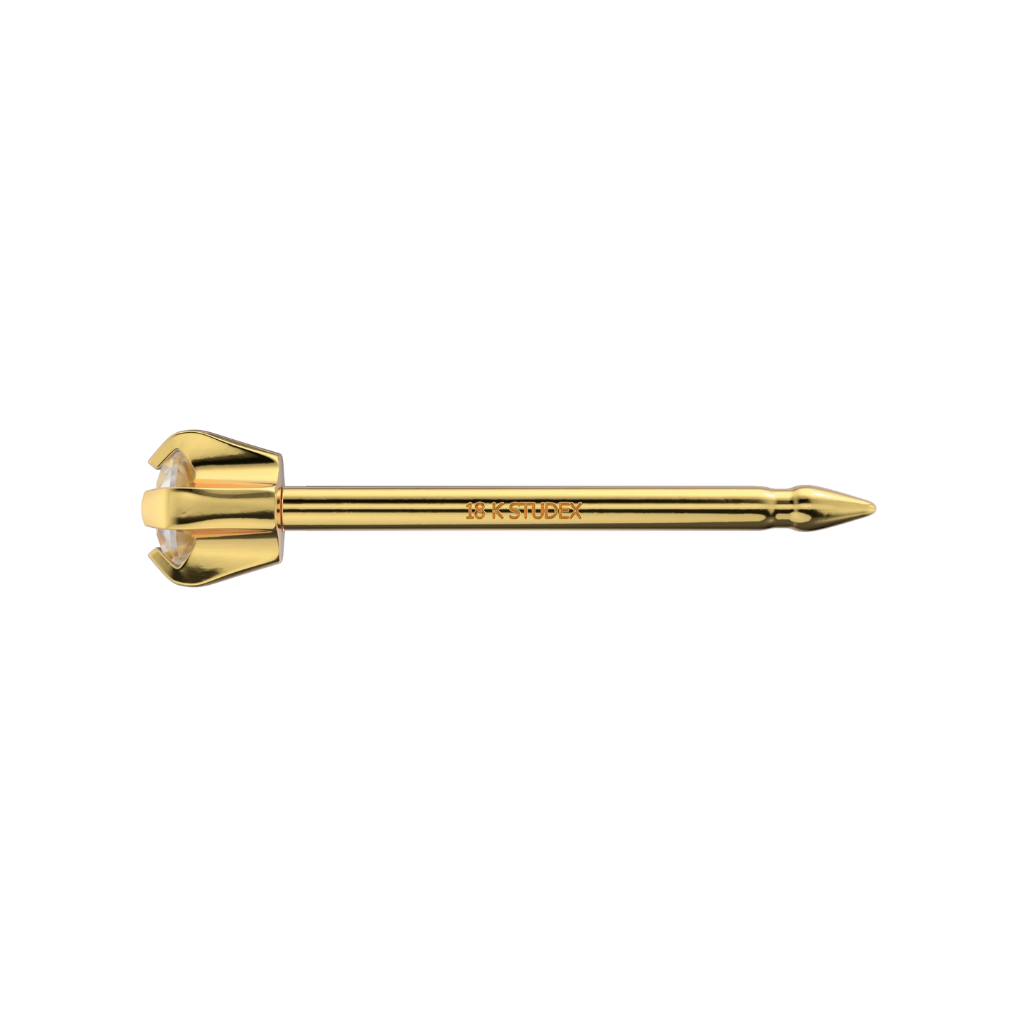 Cubic Zirconia - 2mm - 750 (18 carat) yellow gold
