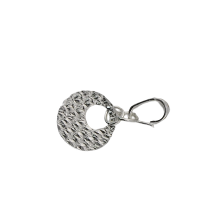 Strukturierter Kreis-Charm-Anhänger