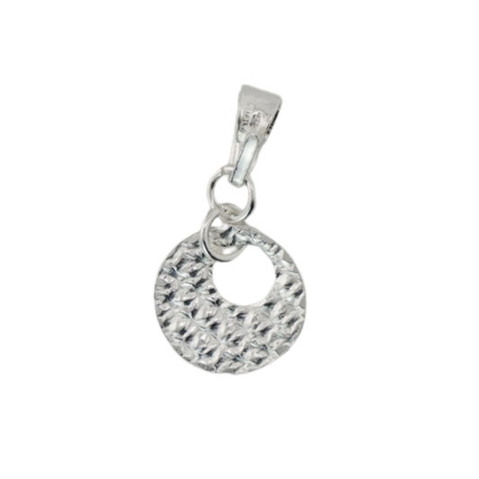 Textured Circle Pendant