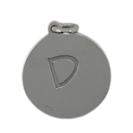Silver Initial "D" Pendant