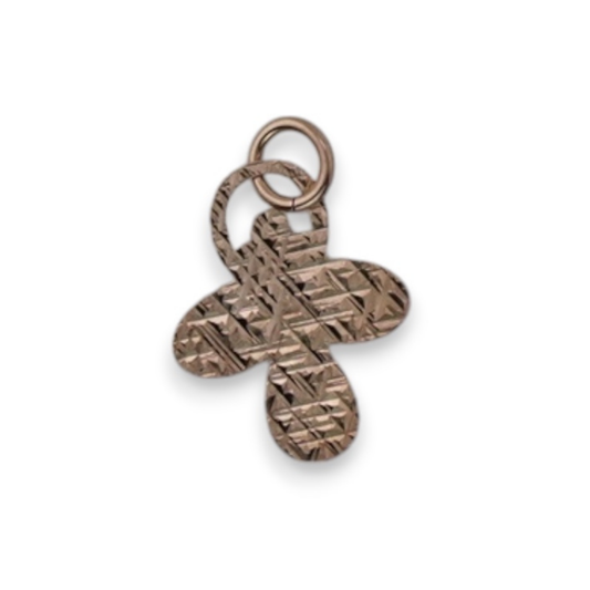 Textured Floral Pendant Charm