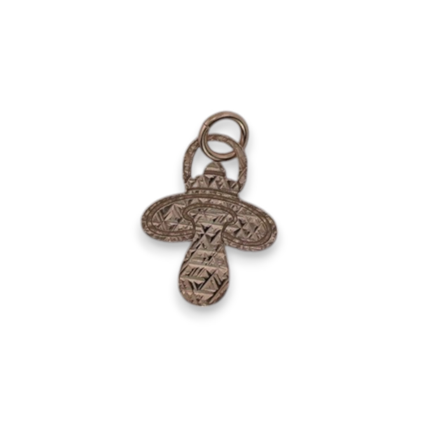 Textured Floral Pendant Charm