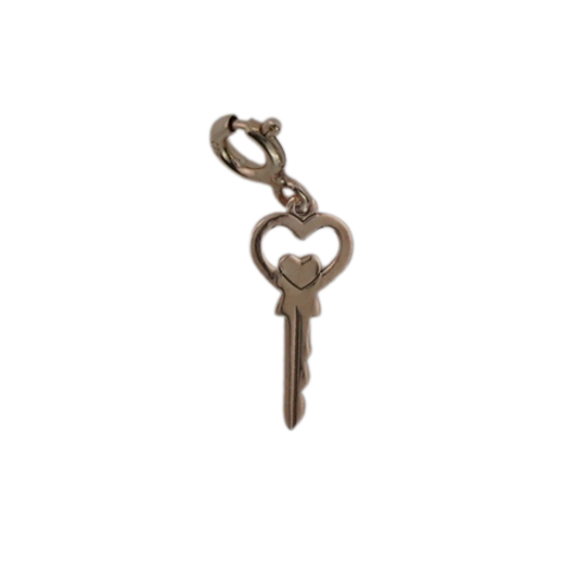 Heart Key Charm Pendant