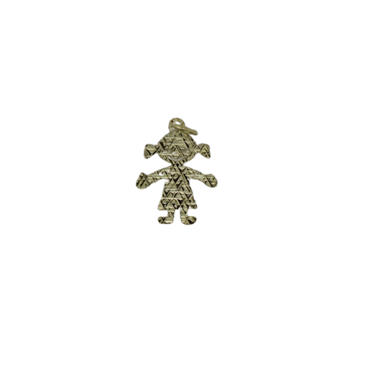 Gold Plated Girl Pendant Charm